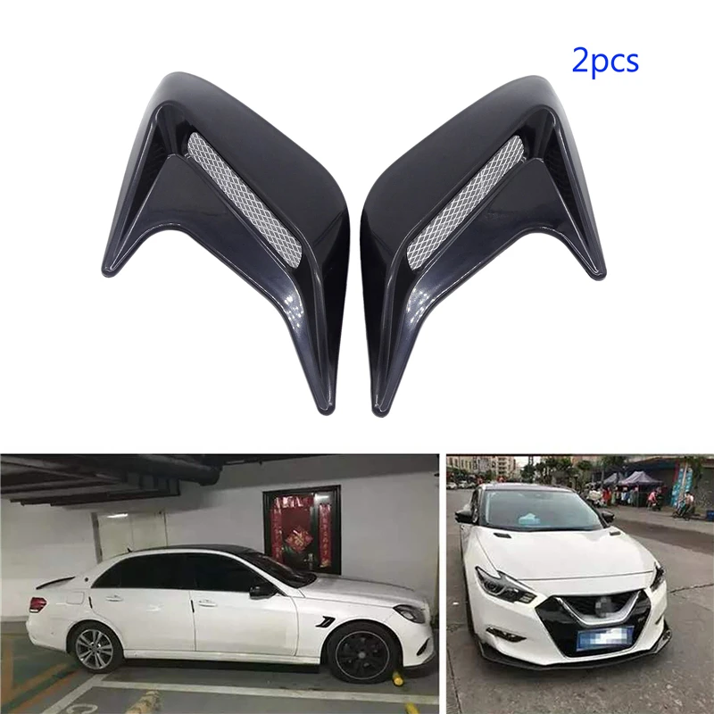 

1 Pair Universal Car Shark Sticker Side DIY Vent Air Flow Fender Intake Sticker Car Simulation Side Vents Decorative