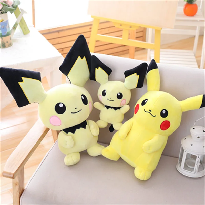 Best selling cartoon anime plush toy pikachu men and women doll fabric soft pillow cushion home decoration rag doll gift doll