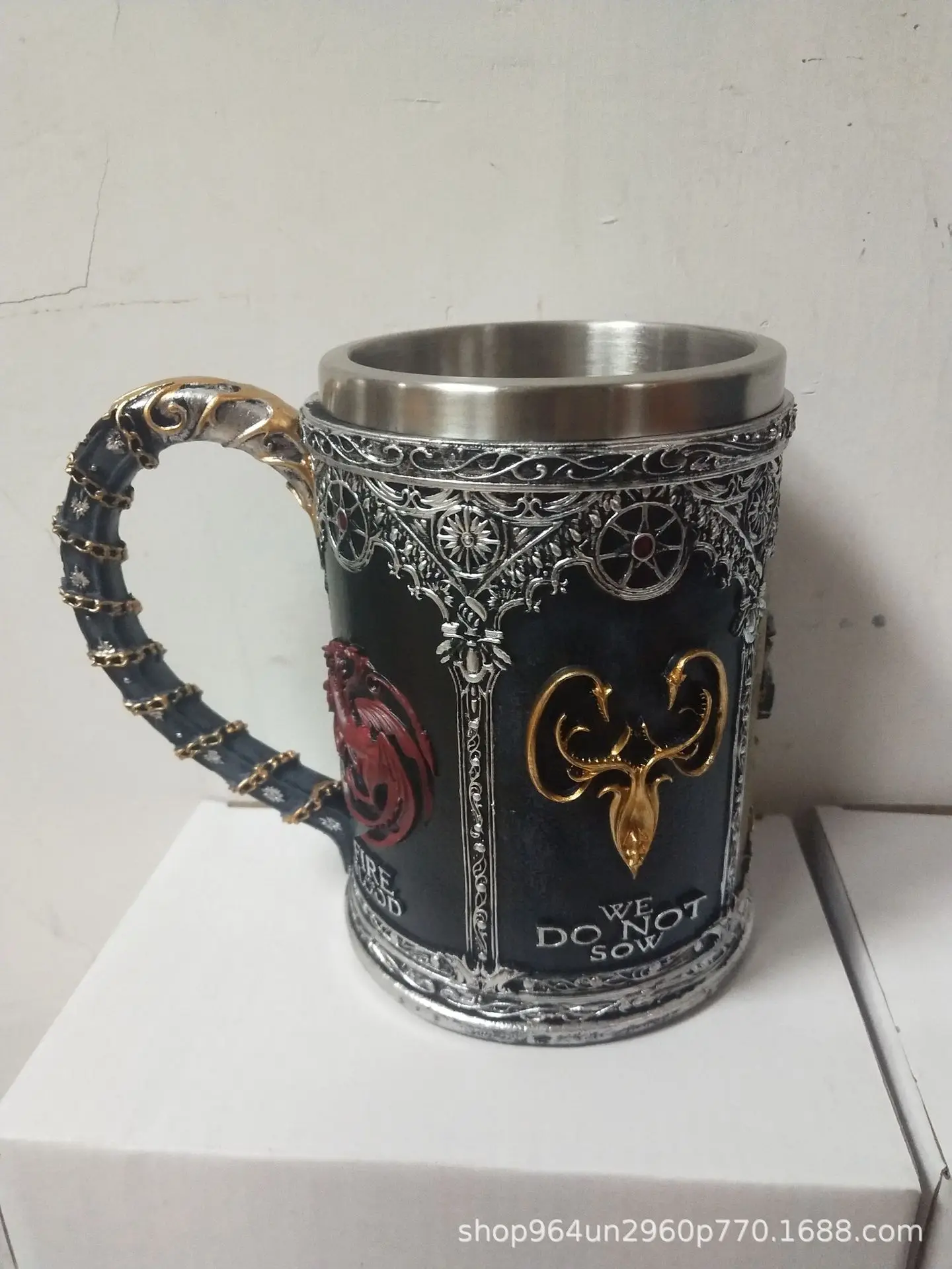 Игра престолов кружка Старк& Тулли& Таргариен& Ланнистер& Баратеон из нержавеющей стали Смолы 3D кружка для пива, кофе чашка для напитков