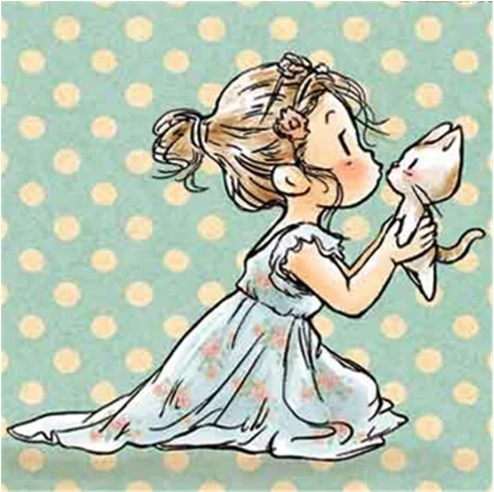 girl animalsTransparent Silicone Clear Rubber Stamp Sheet Cling Scrapbooking DIY Cute Pattern Photo Album Paper Card Decor | Дом и сад