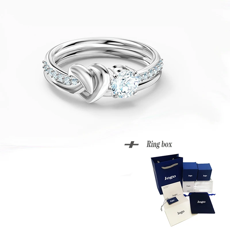 Swaファッションジュエリー新lifelongheartリング指リング創傷にハート柄女性永遠の愛魅力的なギフト 指輪 Aliexpress