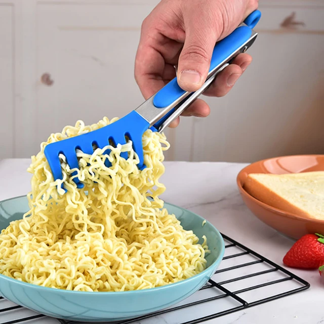 Pinze per Pasta in Silicone per uso alimentare pinze per alimenti  antiscivolo per tagliatelle utensili da