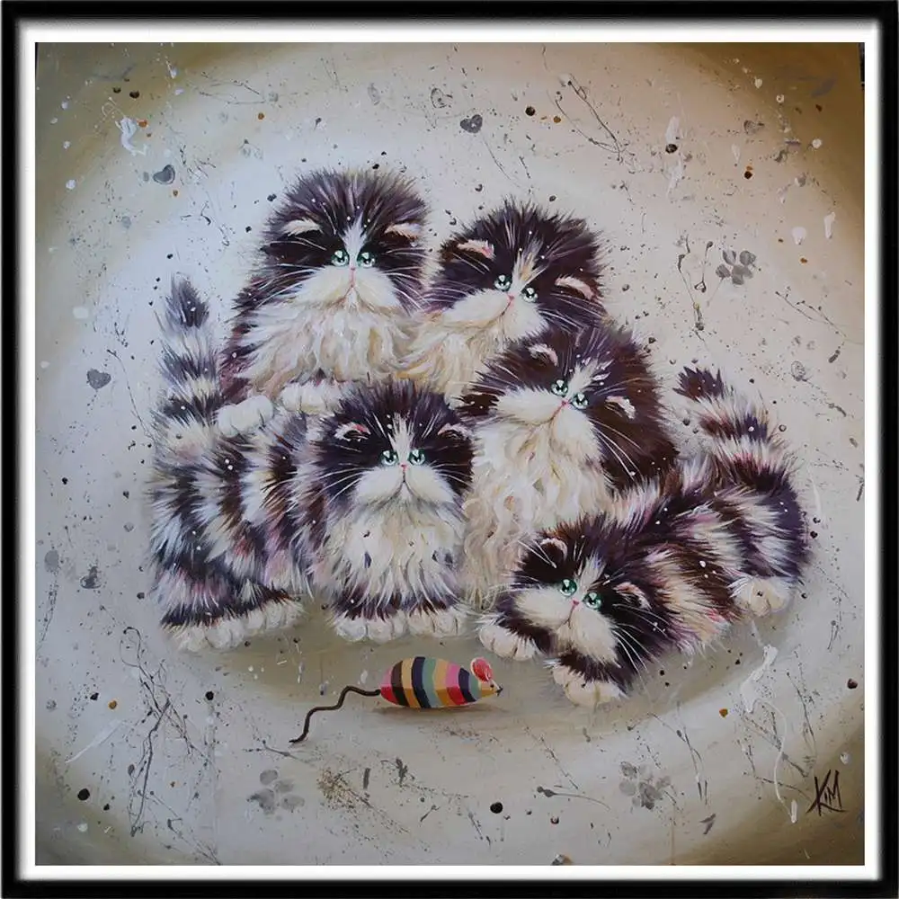 5DDIY Алмазная картина животные тигр кошка вышивка крестиком Мозаика наклейка украшение дома наклейки на стену ручной работы год g - Цвет: 1