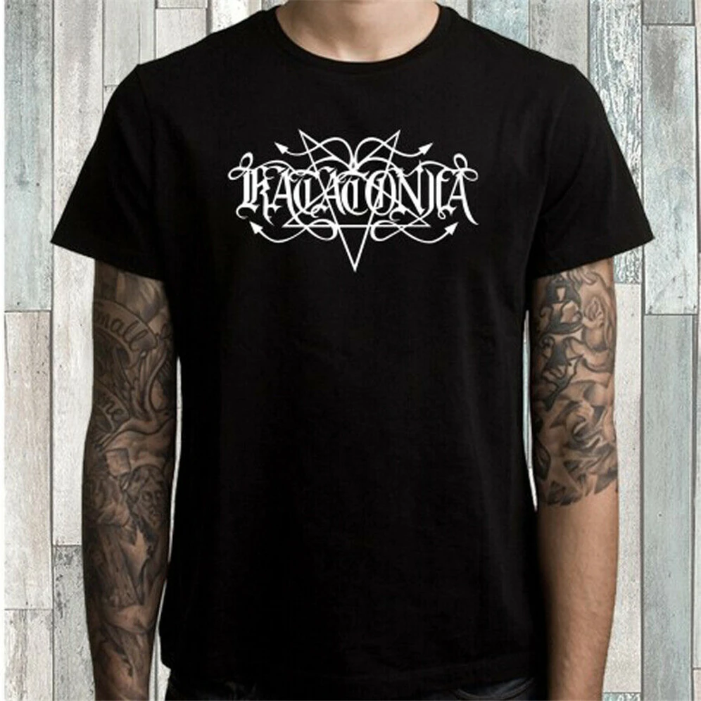 Мужская черная футболка с логотипом рок группы кататония размер S M L XL 2XL 3XL