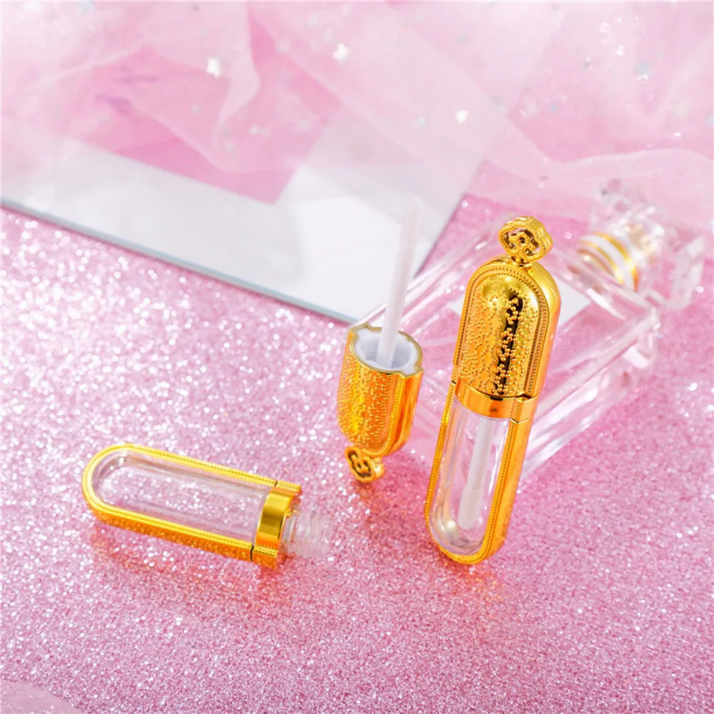 Diy Monster 3Ml Gold Crown Hoofd Lip Glazuur Hollow Container Lip Kleur Buis Lip Honing Lip Kleur Hervulbare Flessen|Hervulbare Flessen| - AliExpress