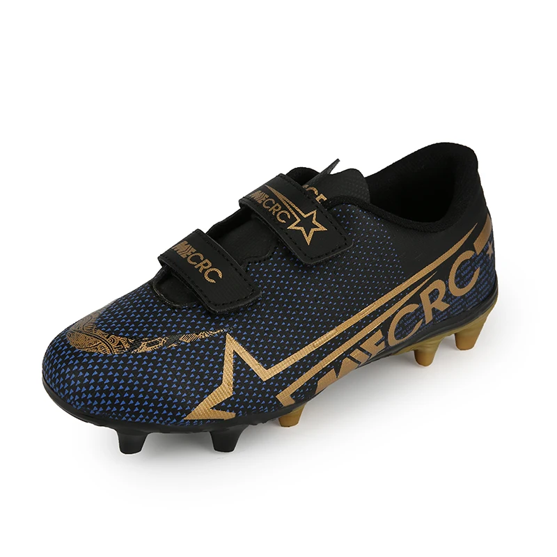 

New Boys Children Girls Leather Football Sneaker Baby Sport Orange Blue Kid Brand Breathable Sport Soft Shoes Trainer Soccer