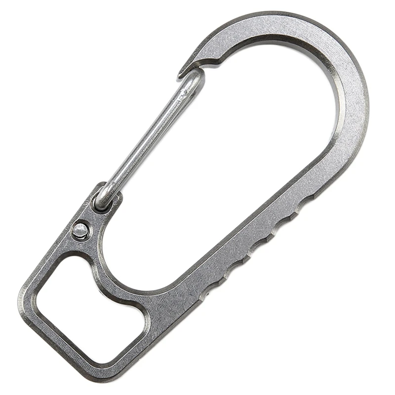 

Titanium Alloy Quick Release Hook Key Chain Spring Buckle Carabiner Flashlight Buckle Light Texture Corrosion Resistance