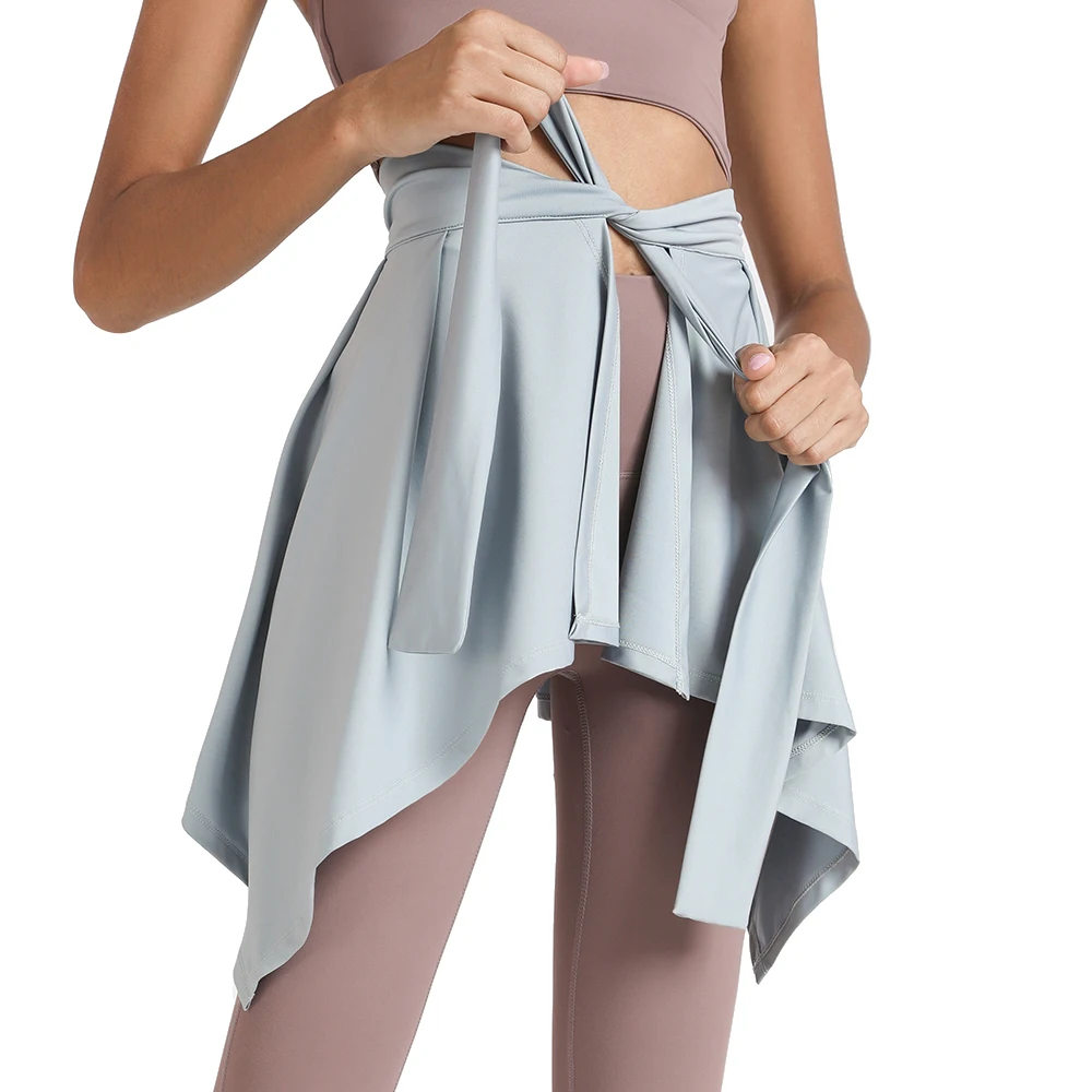 One-Piece Yoga Skirt Sport Woman Multicolor Nylon Stretch Bandage Fitness Running Gym Dance Workout Golf Tennis Skirt
