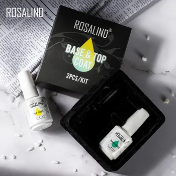

ROSALIND 15ml Base And Top Coat Kit For Nail Art Design UV Lamp For Nail Art Design Polish Nail Hybird Varnish Design Primer