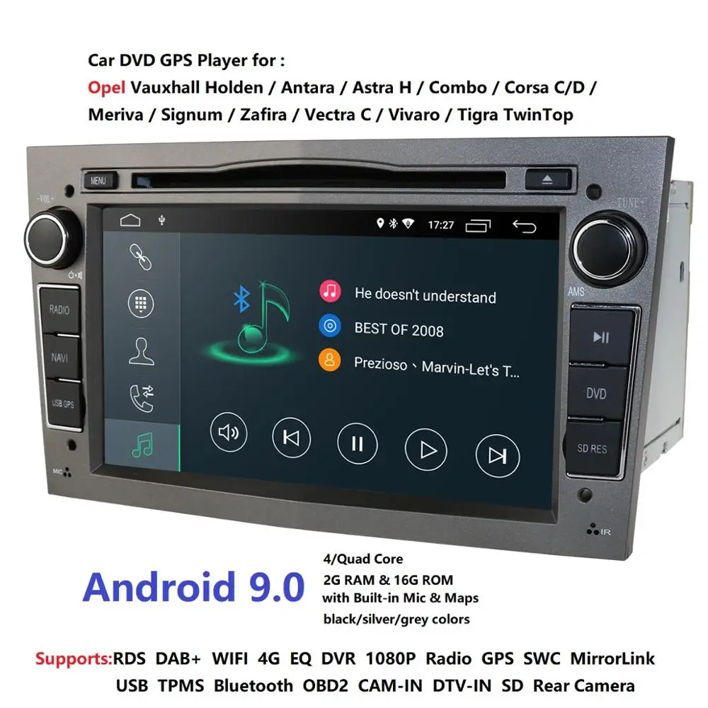 Android 9,0 4 ядерный ips экран DSP 2 DIN Автомобильный gps для opel Vauxhall Astra H G J Vectra Antara Zafira Corsa dvd-плеер