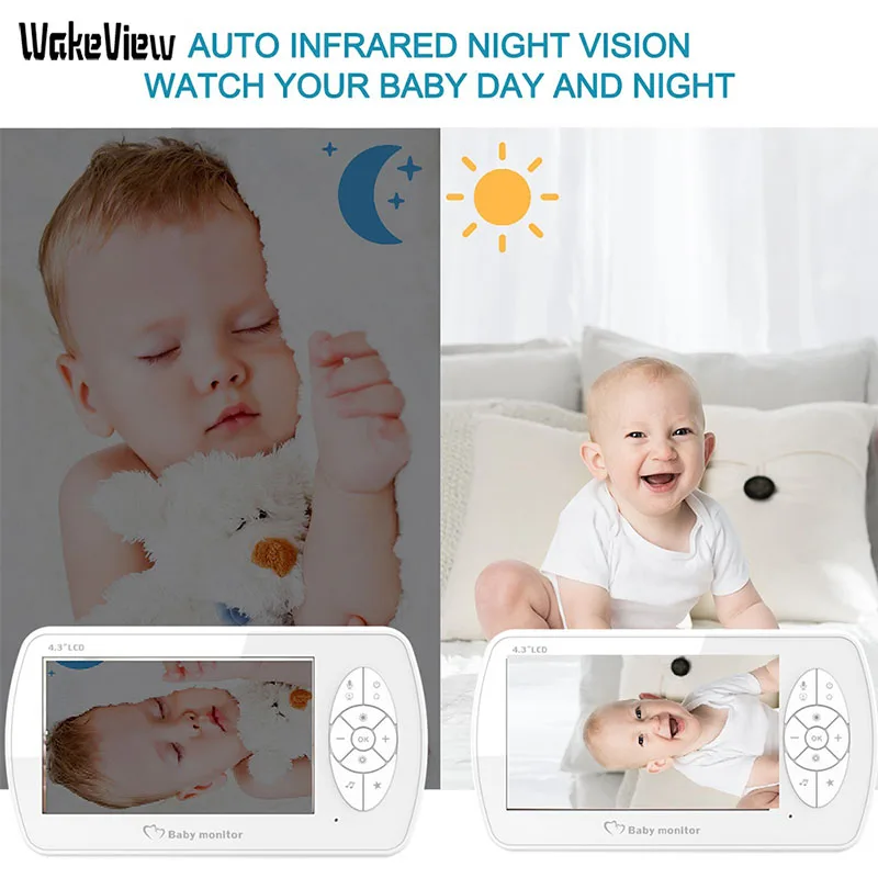 Видеоняня WakeView 1080 МП 4 3 P HD светодиодный ИК | Безопасность и защита