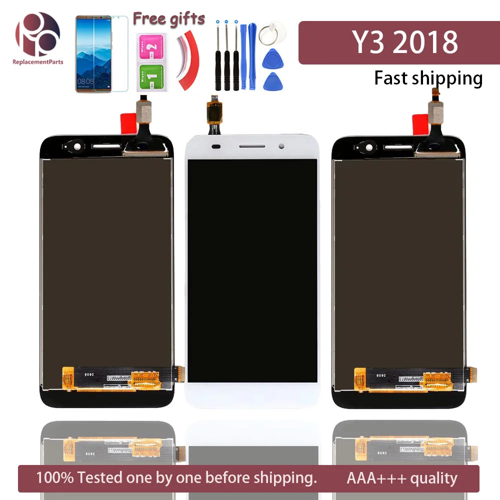 100% Tested 5.0&quot For HUAWEI Y3 2018 / Y5 Lite LCD Display Touch Screen Digitizer Replacement Part | Мобильные телефоны и