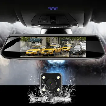 

7 Inch Dual Lens Camera Touch Screen Car DVR 1080P Rearview Mirror Video Recorder Dash Cam Night Vision Camera Car Recorder High