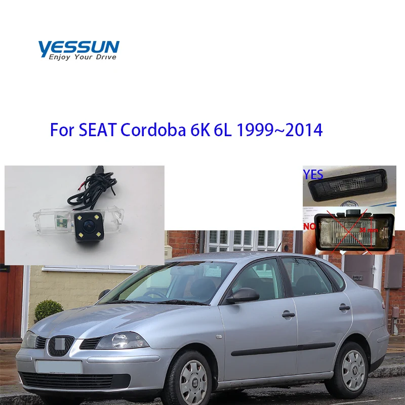Yessun камера заднего вида CCD для SEAT Cordoba 6K 6L 1999 ~ 2014 парковочный задний свет резервная