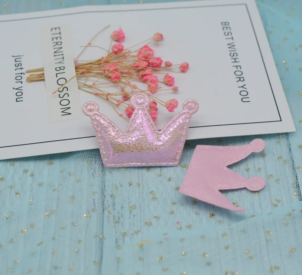 36pcspu пятиугольная Звезда Корона патч DIY швейная одежда Детский головной убор зажим для волос обувь сумка аксессуары материалы