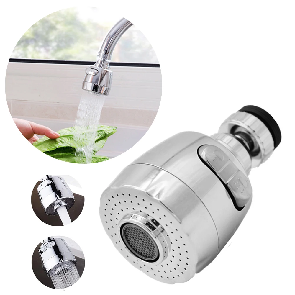 

Innovative Kitchen Faucet ABS + Stainless Steel Splash-Proof Universal Tap Shower Water Rotatable Filter Sprayer Nozzle