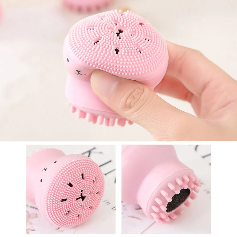 Face Cleansing Brush Pore Cleaner Face Scrub Washing Brush Exfoliator Skin Care Facial Cleanser Massager Mini Octopus Shape