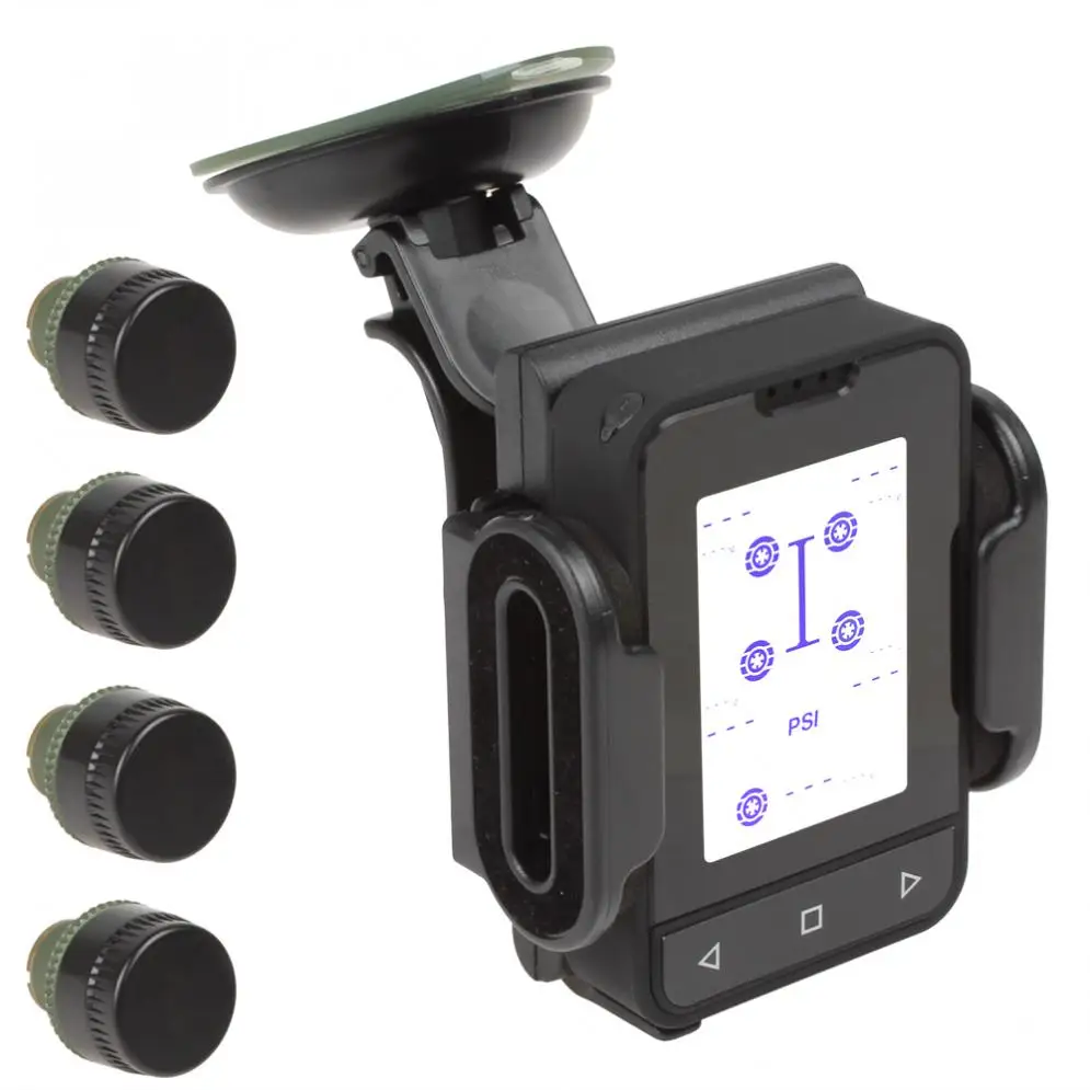 

Tire Pressure Monitor System Support Spare Tire Monitoring with 4 Sensors New