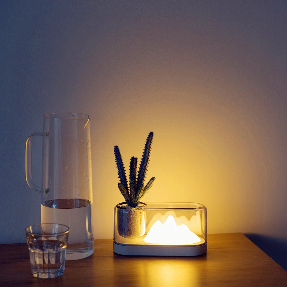 Светодиодный ночник с зарядкой по USB защита глаз в горшке светильник растений