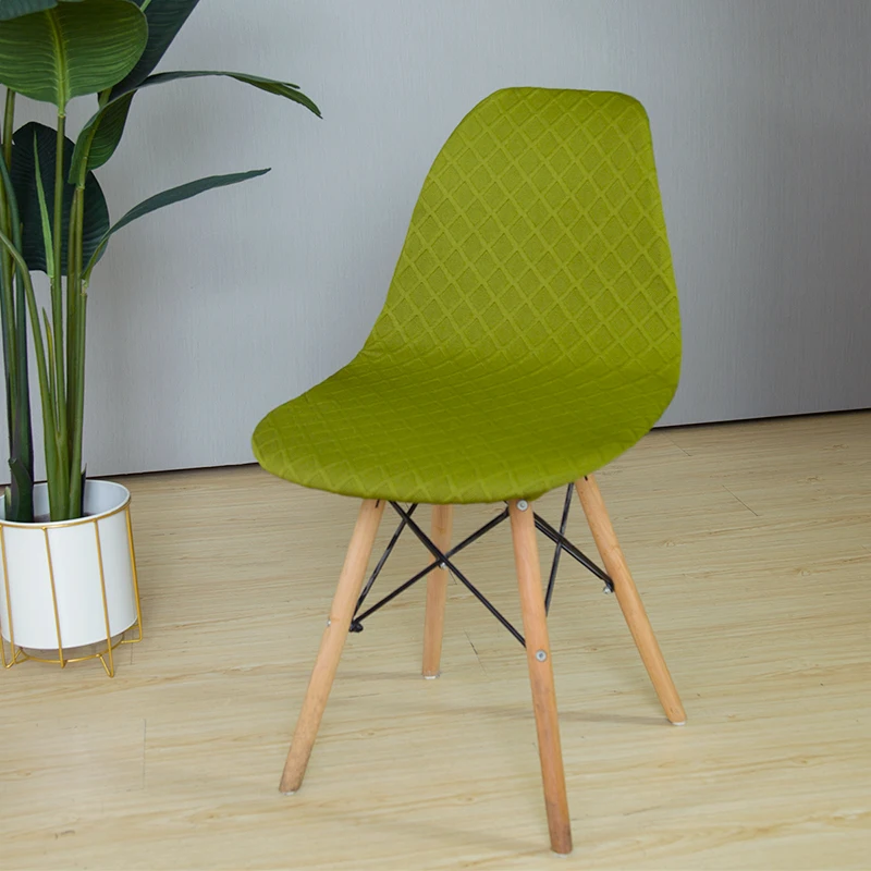 Seat Cover For Eames Chair Diamond Plaid Mid-Century Armless Shell Banquet Home Textiles Slipcover Covers | Дом и сад