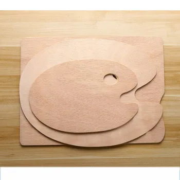 

Wood Oval Square Oil Painting Palette Professional Oil Paint Ellipse Drawing Palette Paleta School Art Supplies