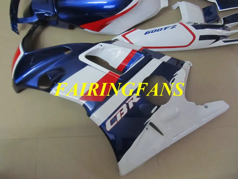 Изготовленный На Заказ обтекатель комплект для HONDA CBR600F2 91 92 93 94 CBR 600 F2 CBR 600F2 CBR600 1991 1994 синий белые Обтекатели+ подарки HS10