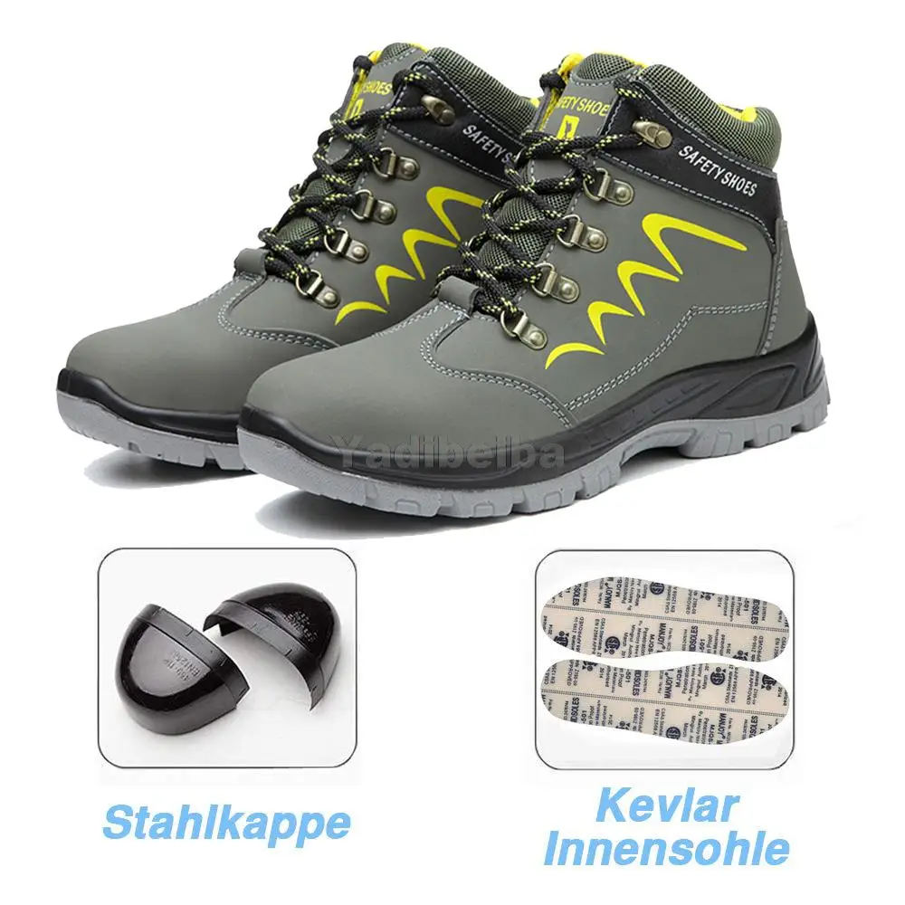 Safety Work Boots For Men Waterproof Security Ankle Shoes Anti-smashing Steel Toe Cap Winter Boots Men Construction Work