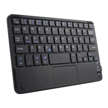 

Wireless Bluetooth Keyboard Type Cover with Touchpad Ultra Slim, Rechargeable Travel Use Lithium Ion Battery
