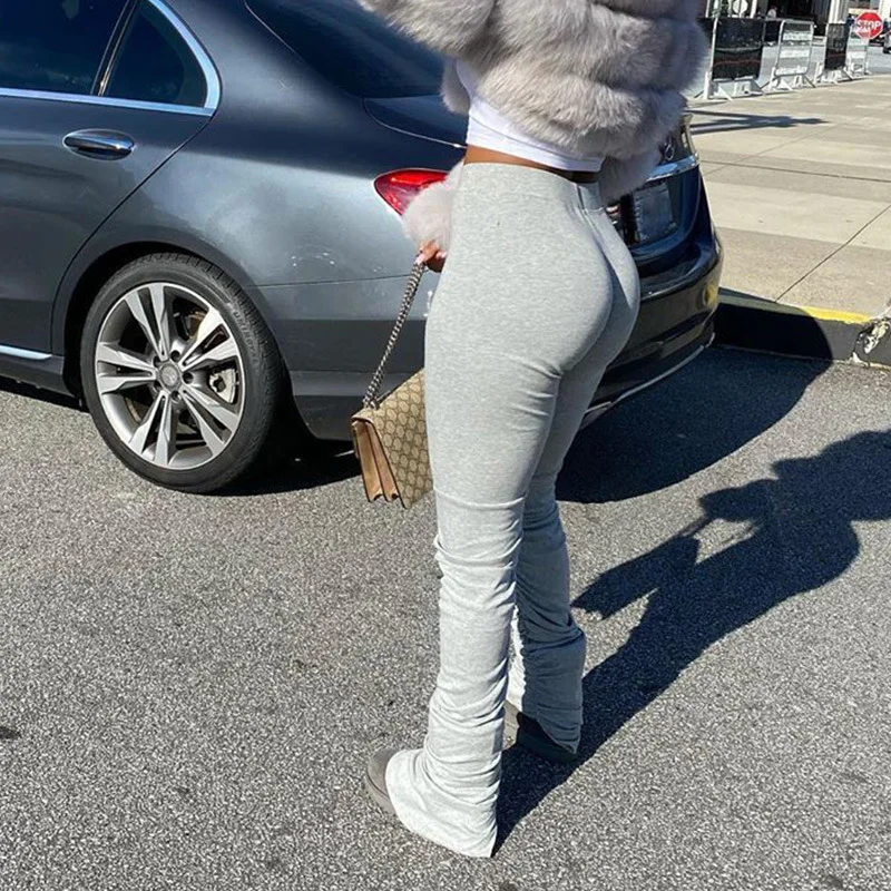 

stacked leggings joggers stacked sweatpants women ruched pants legging jogging femme stacked pants women sweat pants trousers