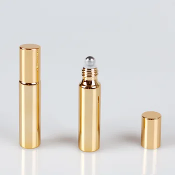 

10ml Mini Clear Refillable Roller Ball Simple Oil Perfume Bottle UV Coating Essential Oil Fragrance Pot Cosmetic Makeup Tools