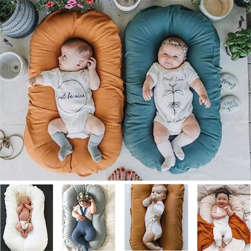 Cushion Crib-Bassinet Co-Sleeping-Bed Baby Lounger Newborn Nest Adjustable Kids Cotton