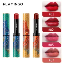 FLAMINGO Cosméticos batom de veludo fosco compõem à prova dfading água de longa duração não-desvanecimento copo antiaderente maquiagem 10 cores