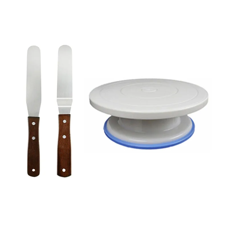 Turntable spatula1 6 шт./компл. торта поворотный стол вращающийся пластиковый нож для теста Украшение Тортов подставка для кексов поворотный стол для выпечки DIY инструмент - Цвет: Turntable spatula1
