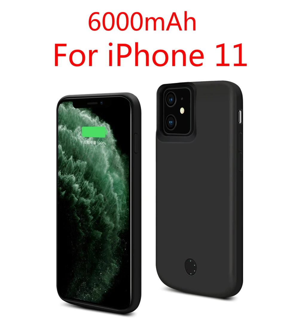 5000/6000 мАч чехол для аккумулятора для iphone 11 Pro Max power Bank чехол для iphone 11 Внешний чехол для зарядки
