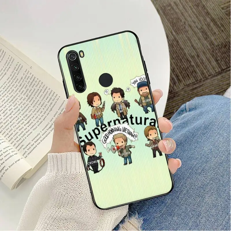 cool Supernatural tv logo Phone Case For Redmi note 8Pro 8T 9 Redmi note 6pro 7 7A 6 6A 8 5plus note 9 pro case xiaomi leather case custom Cases For Xiaomi