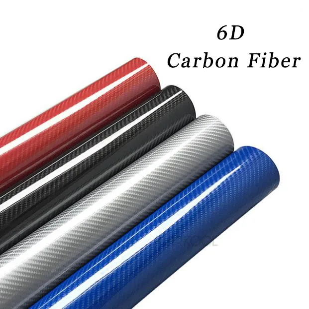 

10x152cm 6D High Glossy Carbon Fiber Vinyl Film Car Styling Wrap Motorcycle Car Styling Accessories Interior Carbon Fiber Color