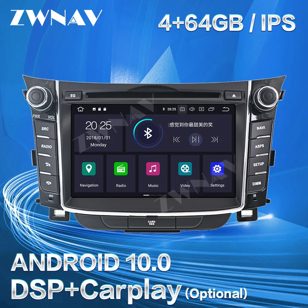Carplay For Hyundai I30 Elantra GT 2012 2013 2014 2015 2016 2017 2018 Android Player GPS Unit Auto Audio Stereo Radio Recorder