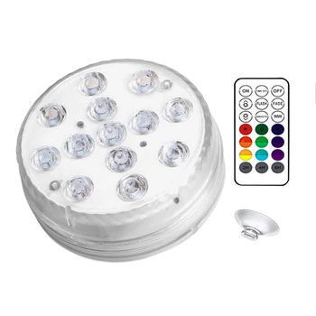 

LED13 Lamp Diving Lamp Flower Pot Decoration Lamp RGB with Remote Control Fish Tank Lamp Single