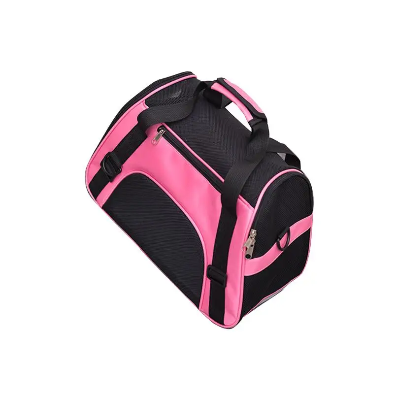 pink Переноска для домашних животных, рюкзак для собак, кошек, переноска для путешествий, портативный сетчатый рюкзак на молнии, дышащая сумка для собак, нейлоновая сумка для переноски домашних животных - Цвет: pink