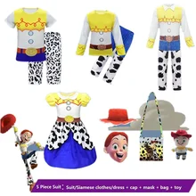 Одежда для девочек; милое платье принцессы Джесси; Детский карнавальный костюм на Хэллоуин; рождественские платья для девочек; детская одежда