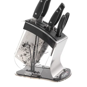 

Knofe Block Fashion Plastic Knife Block Acrylic Multifunctional Knife Holder Tool Holder Stainless Steel Knife Stand Kitchen