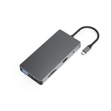 Blueendless Multi USB 3.0 HDMI Adapter to Splitter USB C HUB Card Reader USB-C 3.1 for MacBook Pro Accessories VGA LAN Port