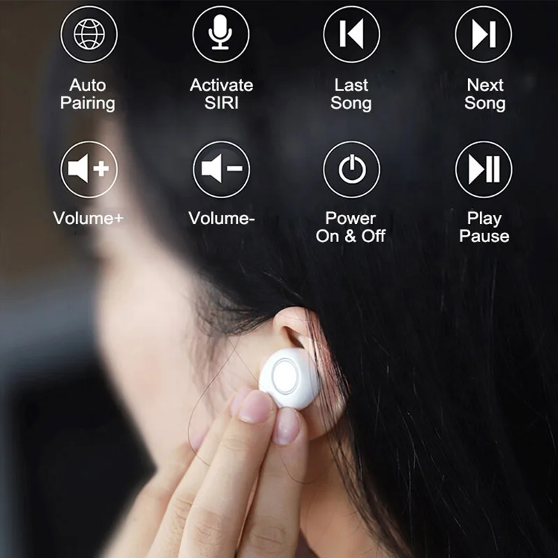 Гарнитура TWS настоящие беспроводные наушники Bluetooth Handsfree переносной зарядный