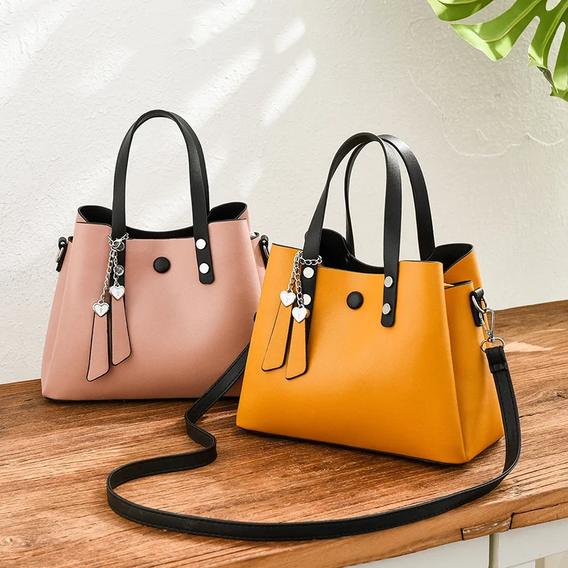 Litthing Women Leather Handbag Casual Crossbody Bag Yellow Bags Ladies Designer Handbags A Quality Shoulder Bags Female