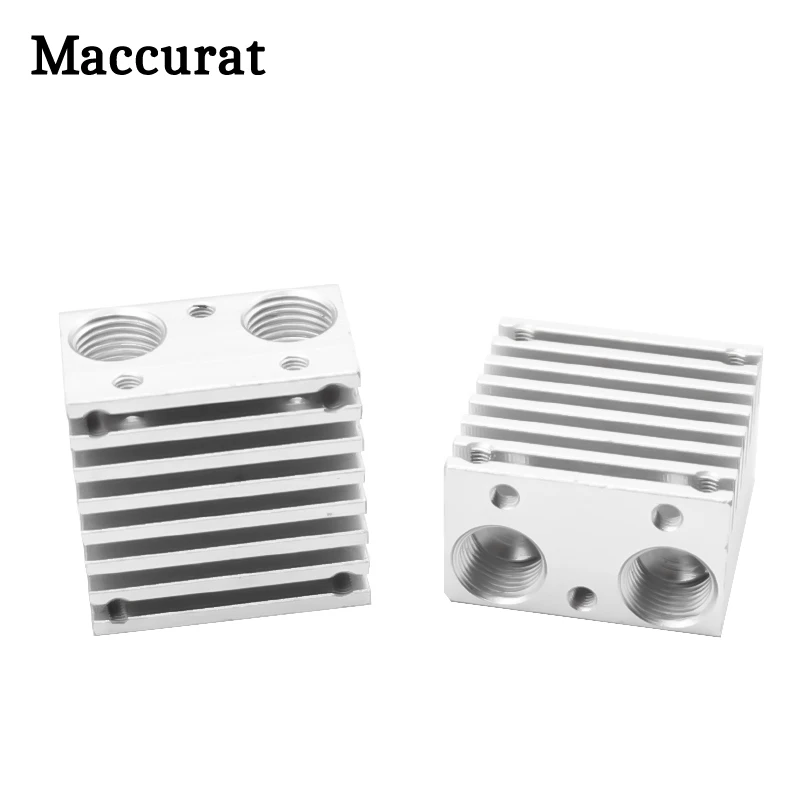 

1PC E3D V6 V5 Heat Sink for Chimera Multi Extruder Aluminium Alloy Dual Head Cooling fan 30*30*18mm For 3D Printer part