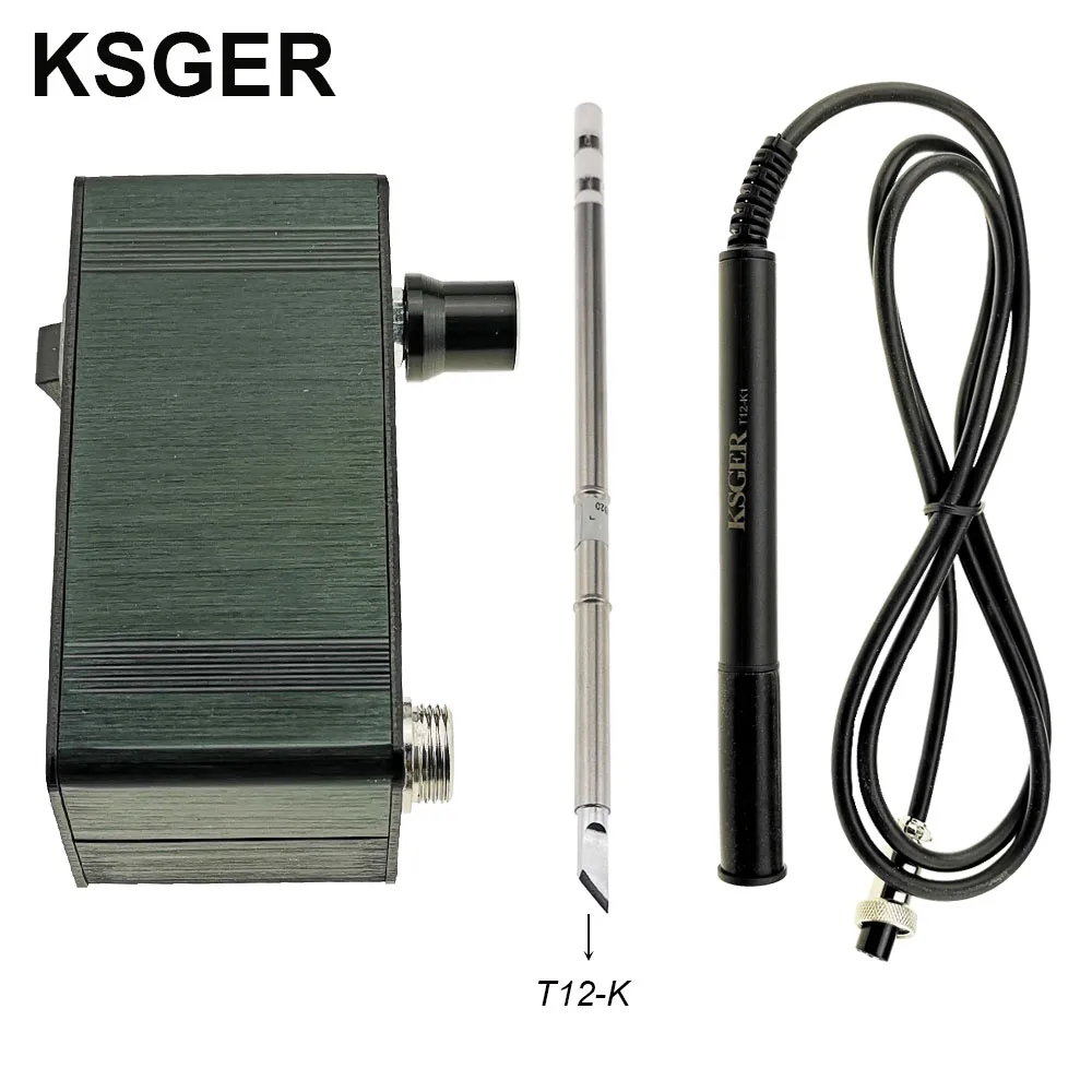 Sets 2 KSGER T12 паяльная станция мини STM32 V2.1S DIY OLED контроллер FX9501 ручка алюминиевый сплав чехол T12 наконечники железа нержавеющая сталь - Цвет: Sets 2