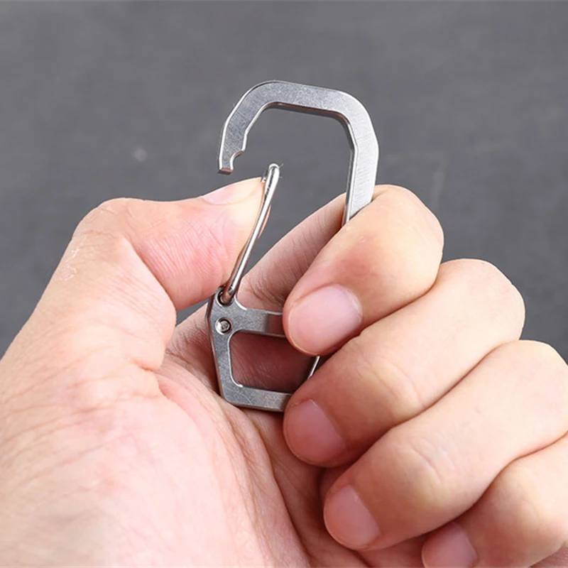 EDC брелок из титанового сплава, альпинистская пряжка, зажим, крюк, портативный, для прогулок, пряжка, аксессуары для кемпинга, мульти инструменты