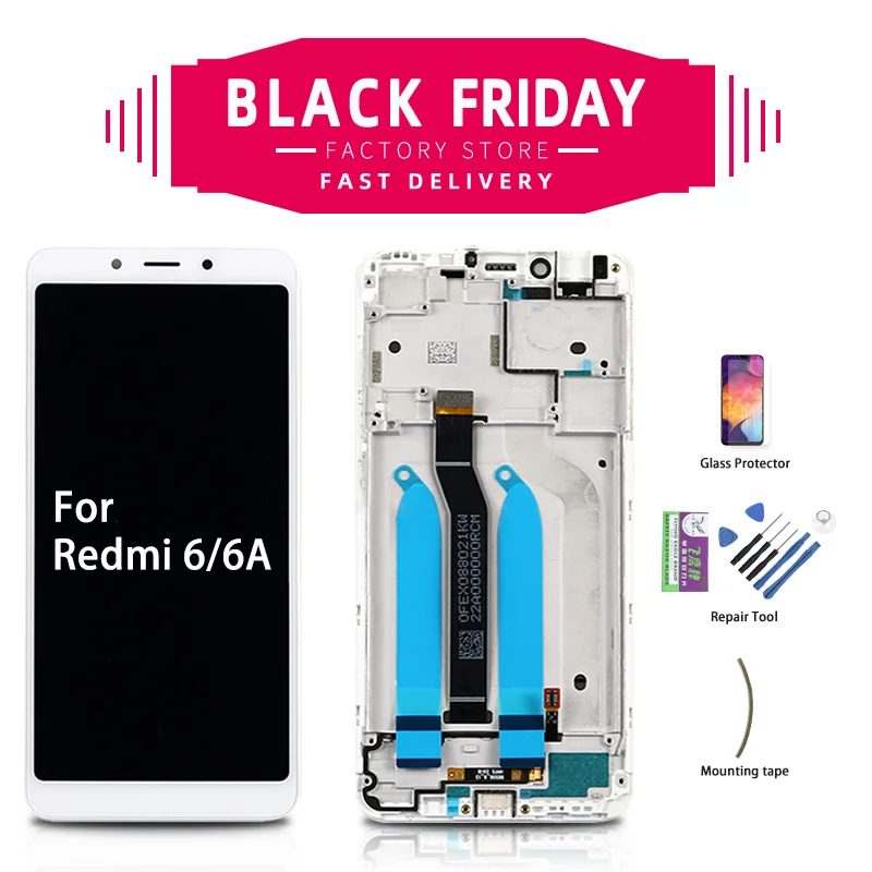 

5.45" IPS Original For Xiaomi Redmi 6A LCD Display For Redmi 6 LCD Touch Screen With Frame Digitizer For Redmi 6A Display