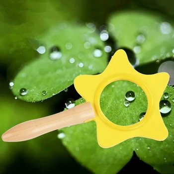 

Cute Cartoon Wooden Handheld Insect Magnifier Originality Toy Gift Kids Kindergarten Pupil Preschool Educational Optics Toys