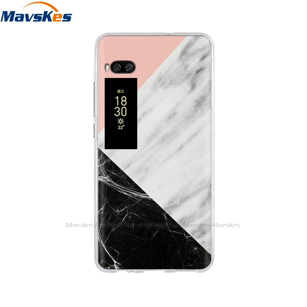 For Meizu Pro 7 Case 5.2" Fundas Coque Back Cover For Meizu Pro 7 Plus 5.7" Phone Cases Soft TPU Painted Silicone Bumper Shell 